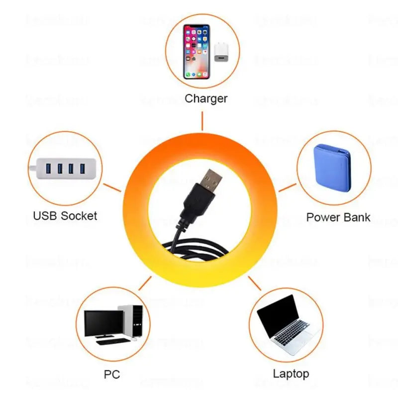 Sunset Lamp Projector USB Powered LED Rainbow Romantic Night Light Neon Atmosphere Home Decoration Photography Light Room Decor