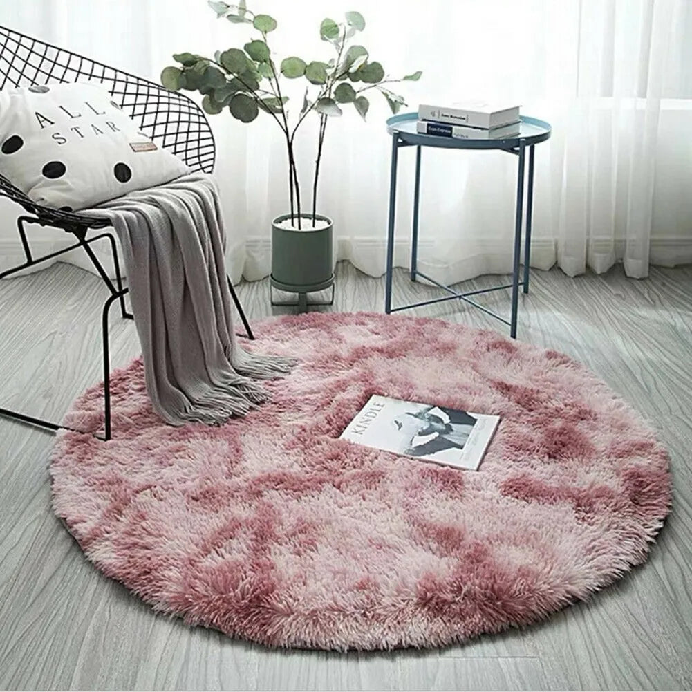 Cute Non-slip Round Soft Shaggy Rug Modern Round Rugs For Kids Bedroom Fluffie Shaggy Round Rugs For Baby Room Decoration Salon