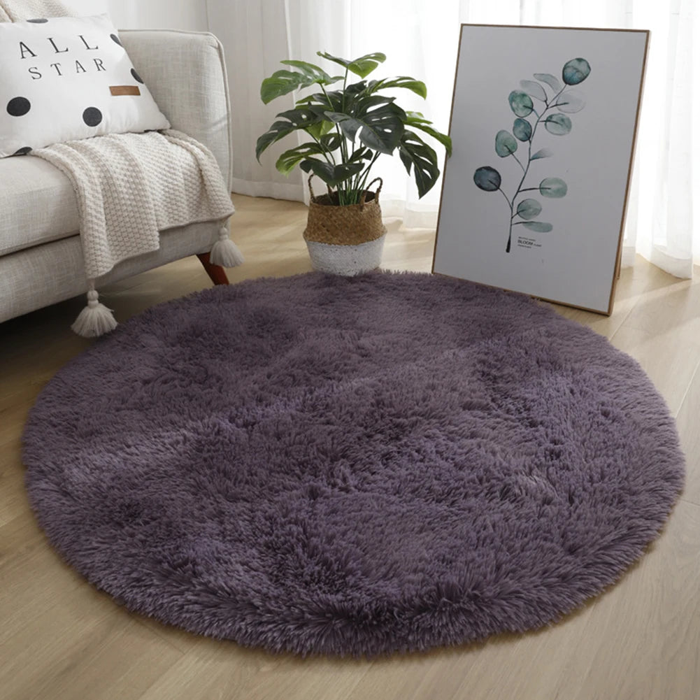 1pc home Rugs Large Shaggy Rug 40/60/80cm Super Soft Round Mat Living Room Bedroom Carpet Multi Color Select For Home Decor