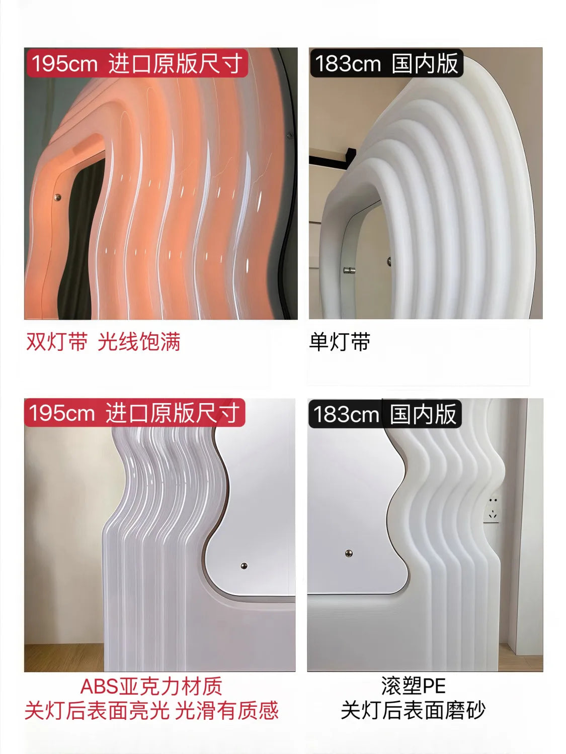 Modern luxury full length mirror Large dressing mirrors full body with light led floor mirrors room decoration home decor items