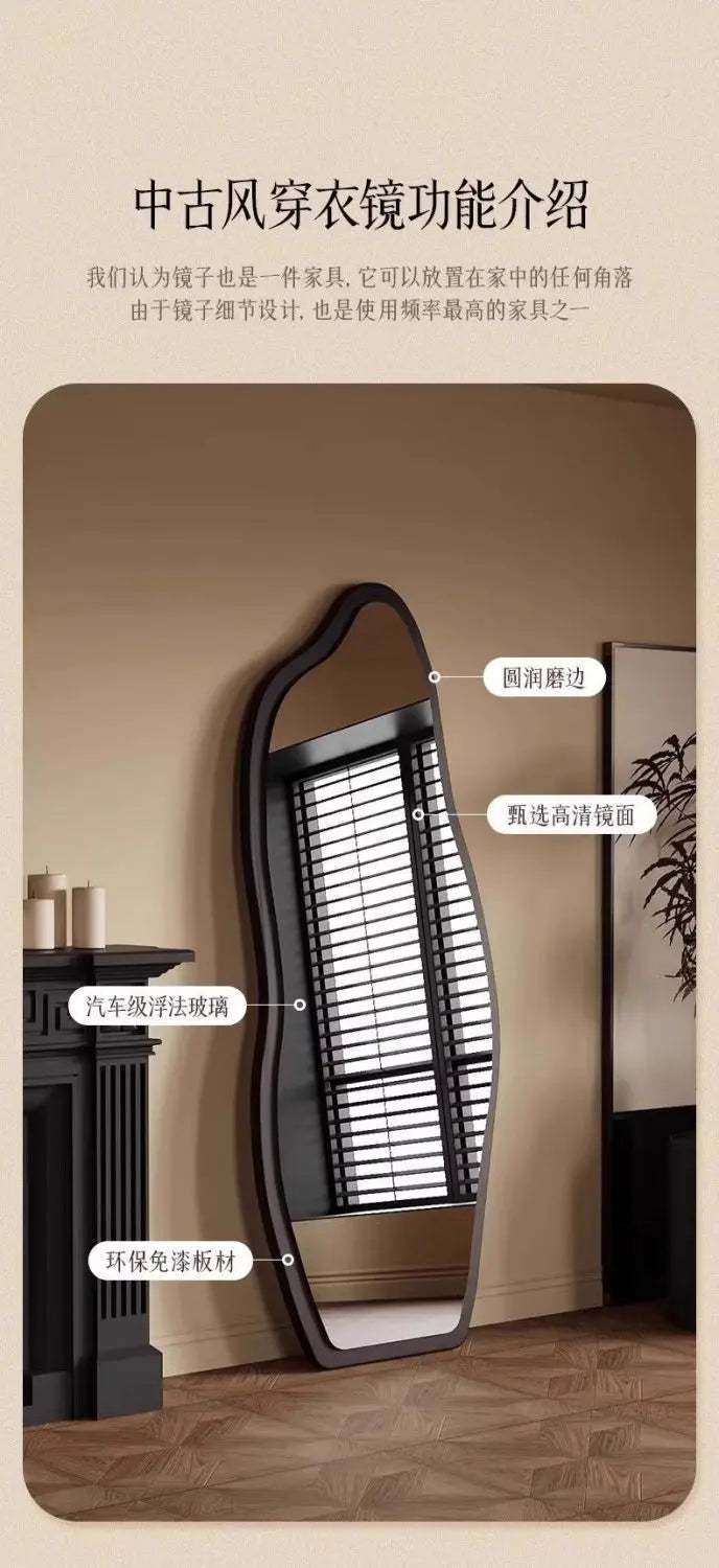 Funky Aesthetic Mirror Standing Living Room Girls Bedroom Mirror Full Length Design Espejo De Cuerpo Completo House Decoration