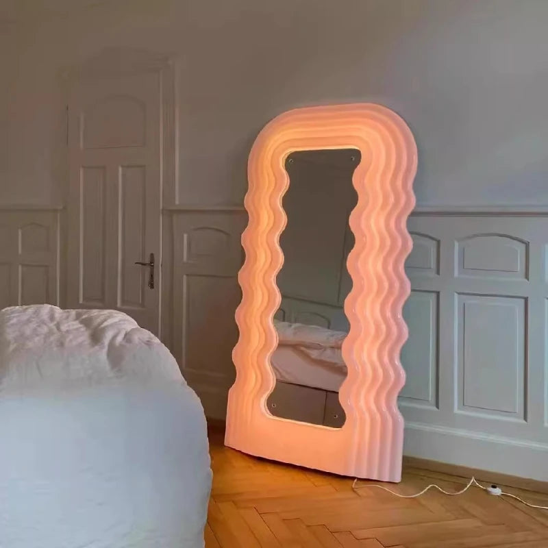Modern luxury full length mirror Large dressing mirrors full body with light led floor mirrors room decoration home decor items