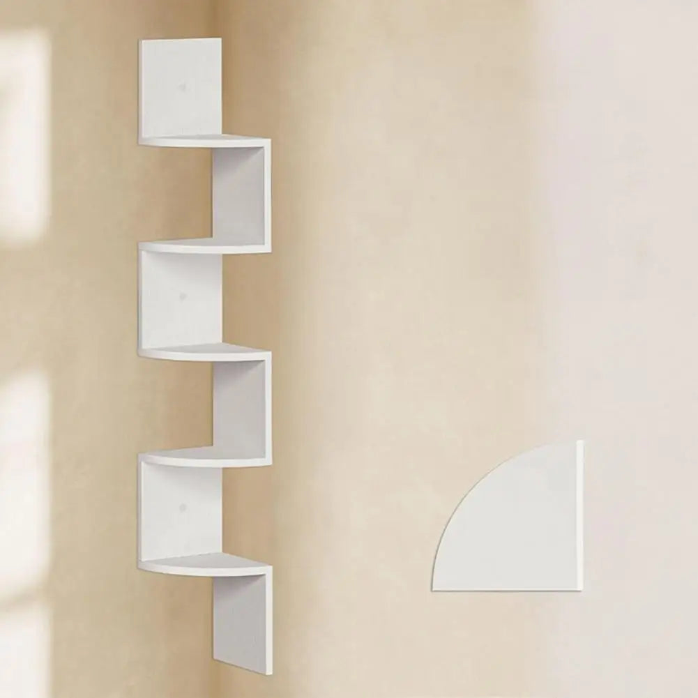 Corner Wall Shelf Wall-mounted Storage Shelf Modern Radial Wall Mount Corner Shelves for Home Office Room Decoration