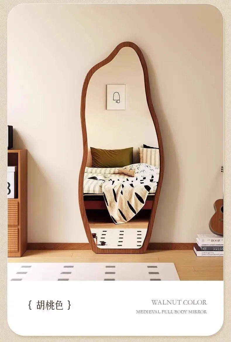 Funky Aesthetic Mirror Standing Living Room Girls Bedroom Mirror Full Length Design Espejo De Cuerpo Completo House Decoration