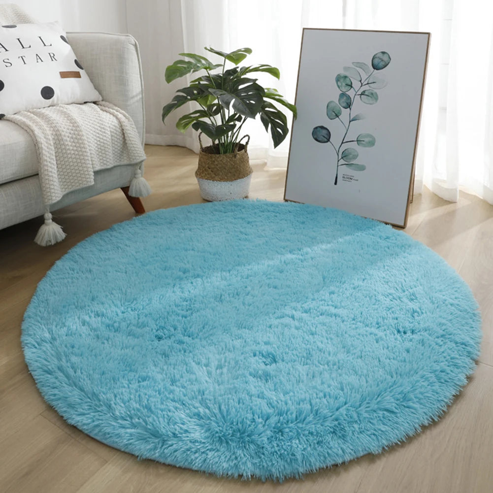 1pc home Rugs Large Shaggy Rug 40/60/80cm Super Soft Round Mat Living Room Bedroom Carpet Multi Color Select For Home Decor