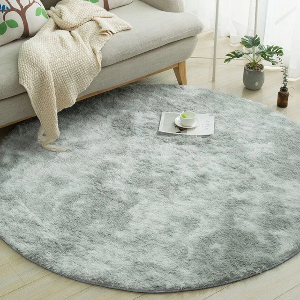 Cute Non-slip Round Soft Shaggy Rug Modern Round Rugs For Kids Bedroom Fluffie Shaggy Round Rugs For Baby Room Decoration Salon
