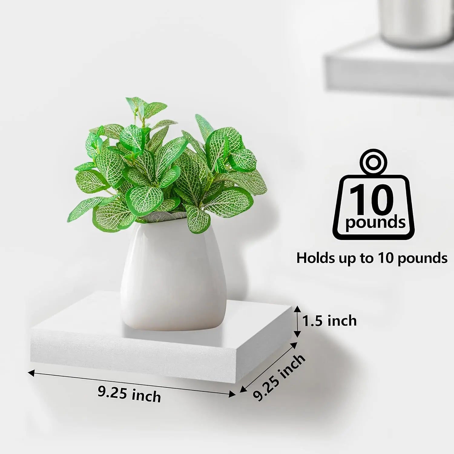 Square Floating Shelf Wood Wall Small Shelves for Living Room Decor Display Stand Bedroom Bathroom Decorative Floating Shelf
