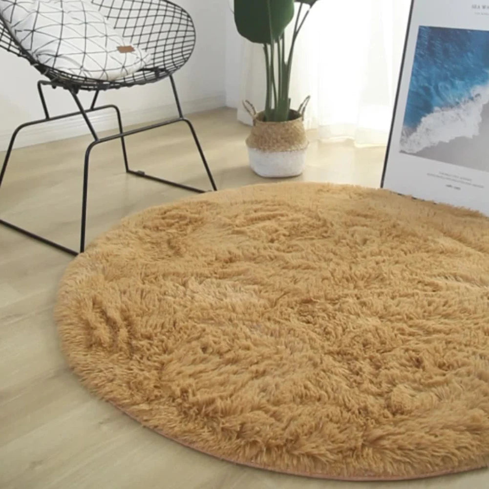 1pc home Rugs Large Shaggy Rug 40/60/80cm Super Soft Round Mat Living Room Bedroom Carpet Multi Color Select For Home Decor