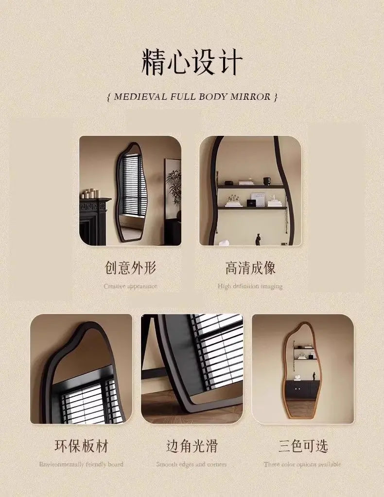 Funky Aesthetic Mirror Standing Living Room Girls Bedroom Mirror Full Length Design Espejo De Cuerpo Completo House Decoration