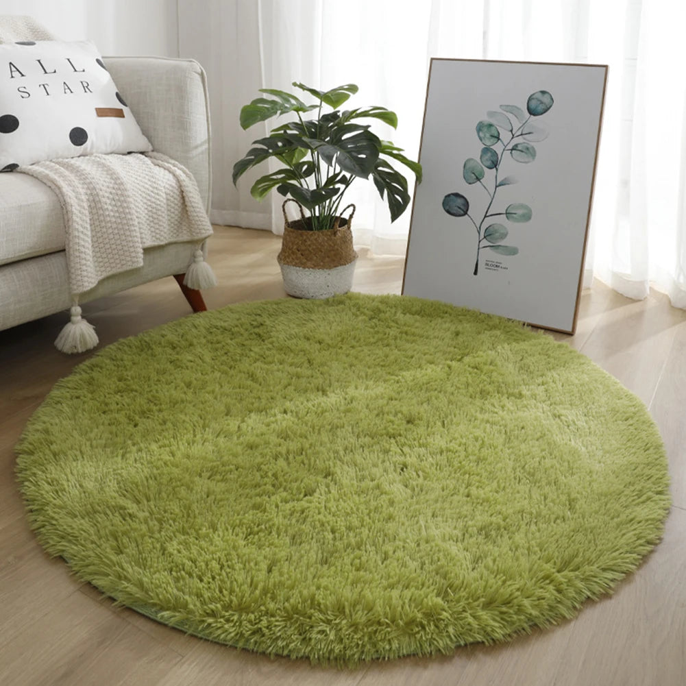 1pc home Rugs Large Shaggy Rug 40/60/80cm Super Soft Round Mat Living Room Bedroom Carpet Multi Color Select For Home Decor