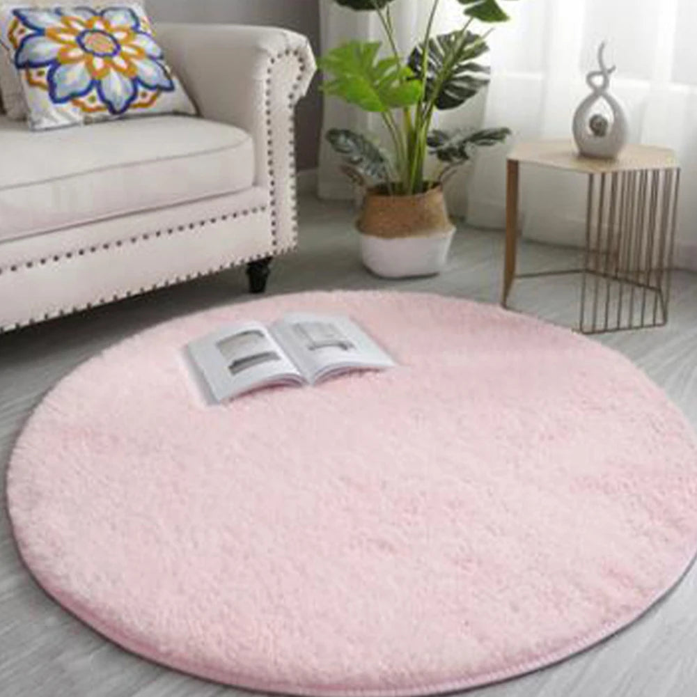 1pc home Rugs Large Shaggy Rug 40/60/80cm Super Soft Round Mat Living Room Bedroom Carpet Multi Color Select For Home Decor