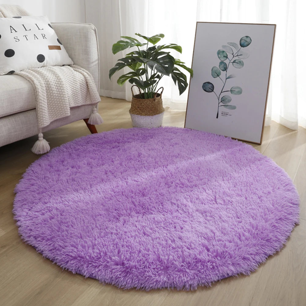 1pc home Rugs Large Shaggy Rug 40/60/80cm Super Soft Round Mat Living Room Bedroom Carpet Multi Color Select For Home Decor