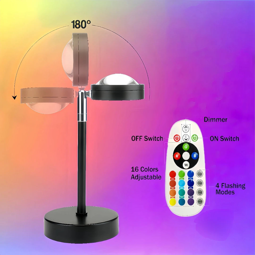 Sunset Lamp with Remote, 16 Colors Multicolor Changing LED Night Light, Photography Selfie Party, Decor Xmas Gifts for Women