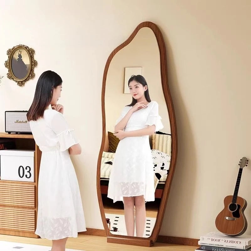 Funky Aesthetic Mirror Standing Living Room Girls Bedroom Mirror Full Length Design Espejo De Cuerpo Completo House Decoration