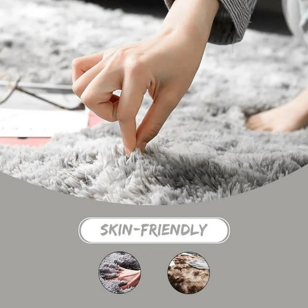 Cute Non-slip Round Soft Shaggy Rug Modern Round Rugs For Kids Bedroom Fluffie Shaggy Round Rugs For Baby Room Decoration Salon
