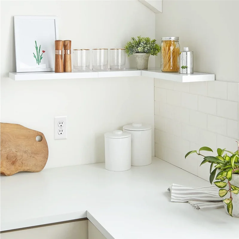 SOFT-Floating Shelves For Wall,16In Wood Wall Shelf For Room Decor/Storage/Display,For Bedroom,Bathroom,Living Room,Kitchen