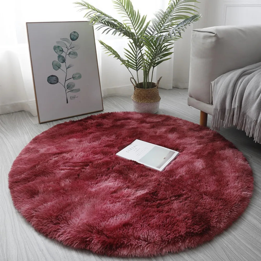 Cute Non-slip Round Soft Shaggy Rug Modern Round Rugs For Kids Bedroom Fluffie Shaggy Round Rugs For Baby Room Decoration Salon
