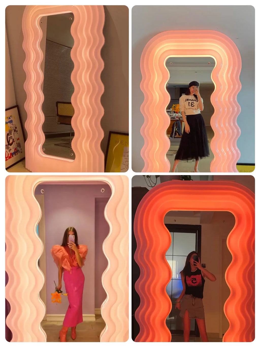 Modern luxury full length mirror Large dressing mirrors full body with light led floor mirrors room decoration home decor items