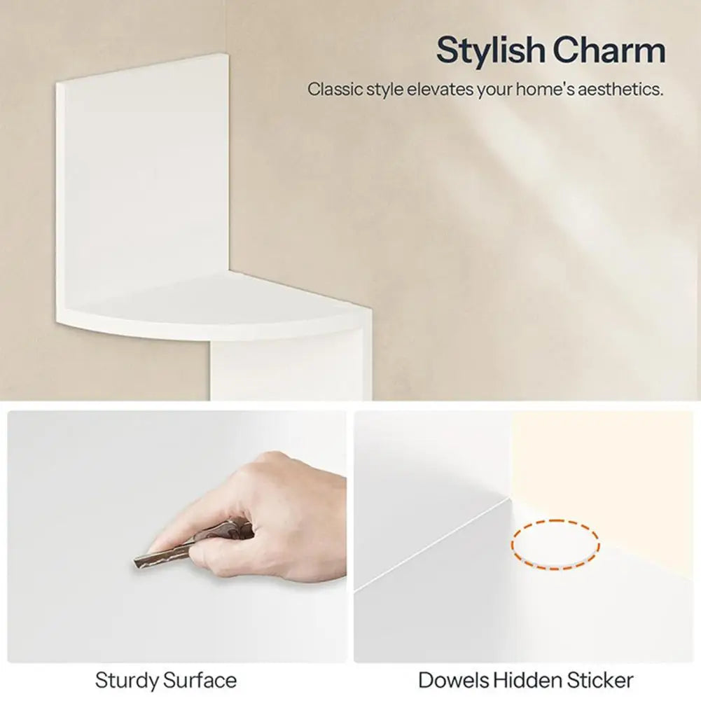 Corner Wall Shelf Wall-mounted Storage Shelf Modern Radial Wall Mount Corner Shelves for Home Office Room Decoration