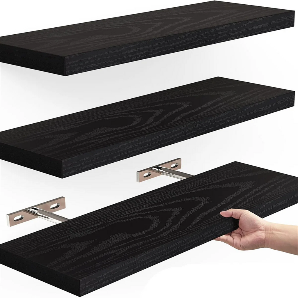 SOFT-Floating Shelves For Wall,16In Wood Wall Shelf For Room Decor/Storage/Display,For Bedroom,Bathroom,Living Room,Kitchen