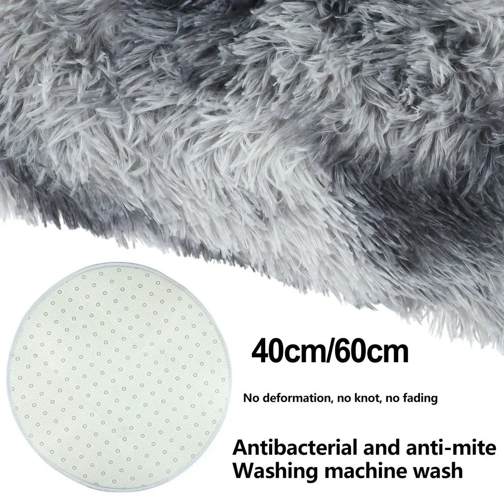 Cute Non-slip Round Soft Shaggy Rug Modern Round Rugs For Kids Bedroom Fluffie Shaggy Round Rugs For Baby Room Decoration Salon