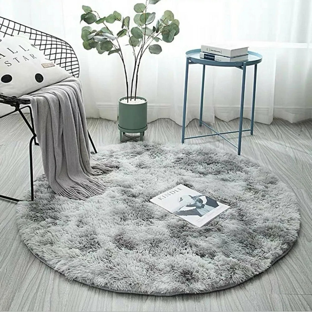 Cute Non-slip Round Soft Shaggy Rug Modern Round Rugs For Kids Bedroom Fluffie Shaggy Round Rugs For Baby Room Decoration Salon