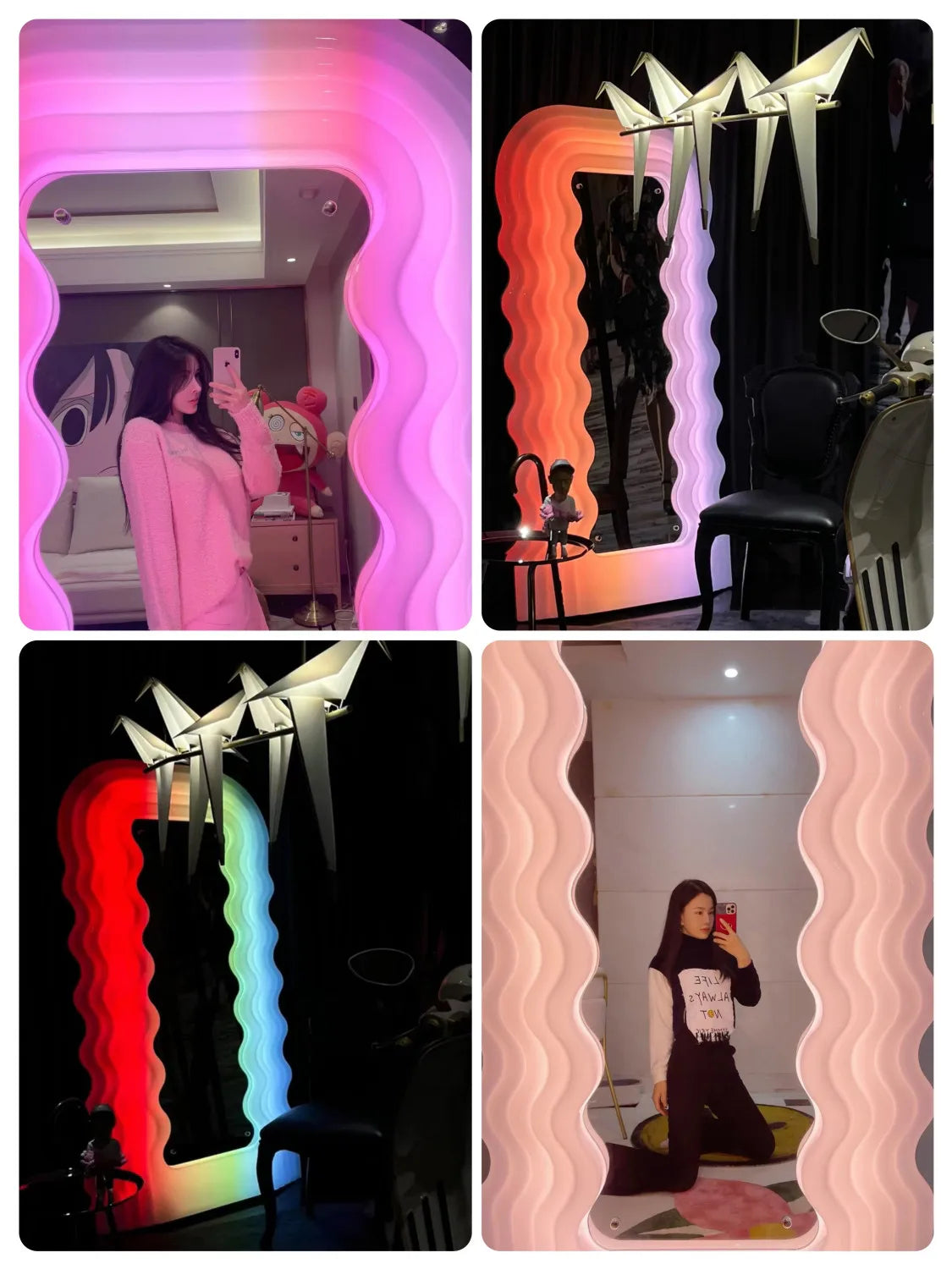 Modern luxury full length mirror Large dressing mirrors full body with light led floor mirrors room decoration home decor items