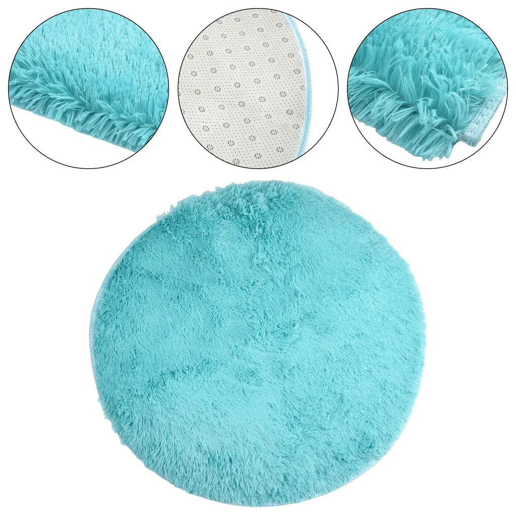1pc home Rugs Large Shaggy Rug 40/60/80cm Super Soft Round Mat Living Room Bedroom Carpet Multi Color Select For Home Decor