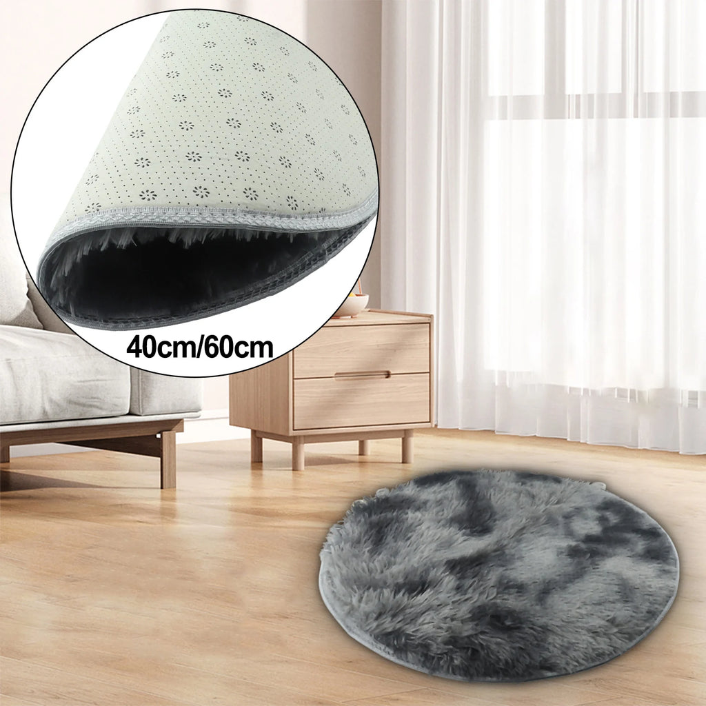 Cute Non-slip Round Soft Shaggy Rug Modern Round Rugs For Kids Bedroom Fluffie Shaggy Round Rugs For Baby Room Decoration Salon