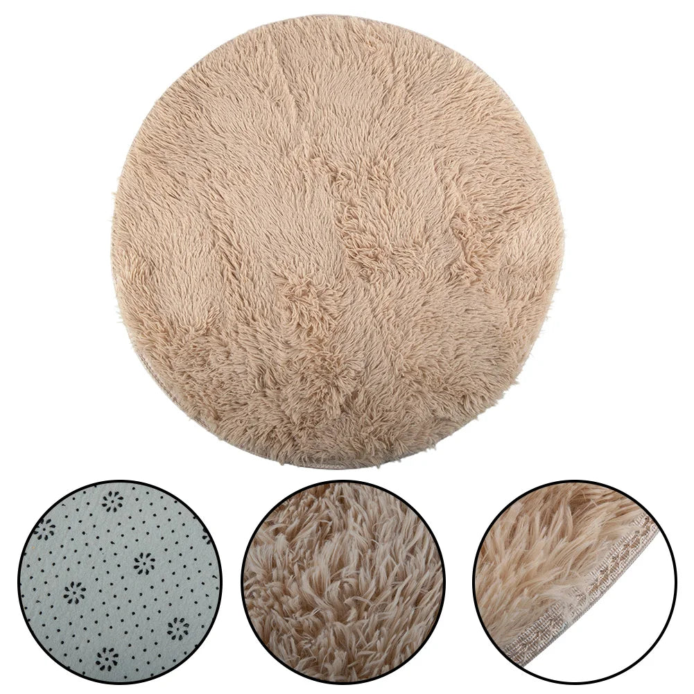 1pc home Rugs Large Shaggy Rug 40/60/80cm Super Soft Round Mat Living Room Bedroom Carpet Multi Color Select For Home Decor
