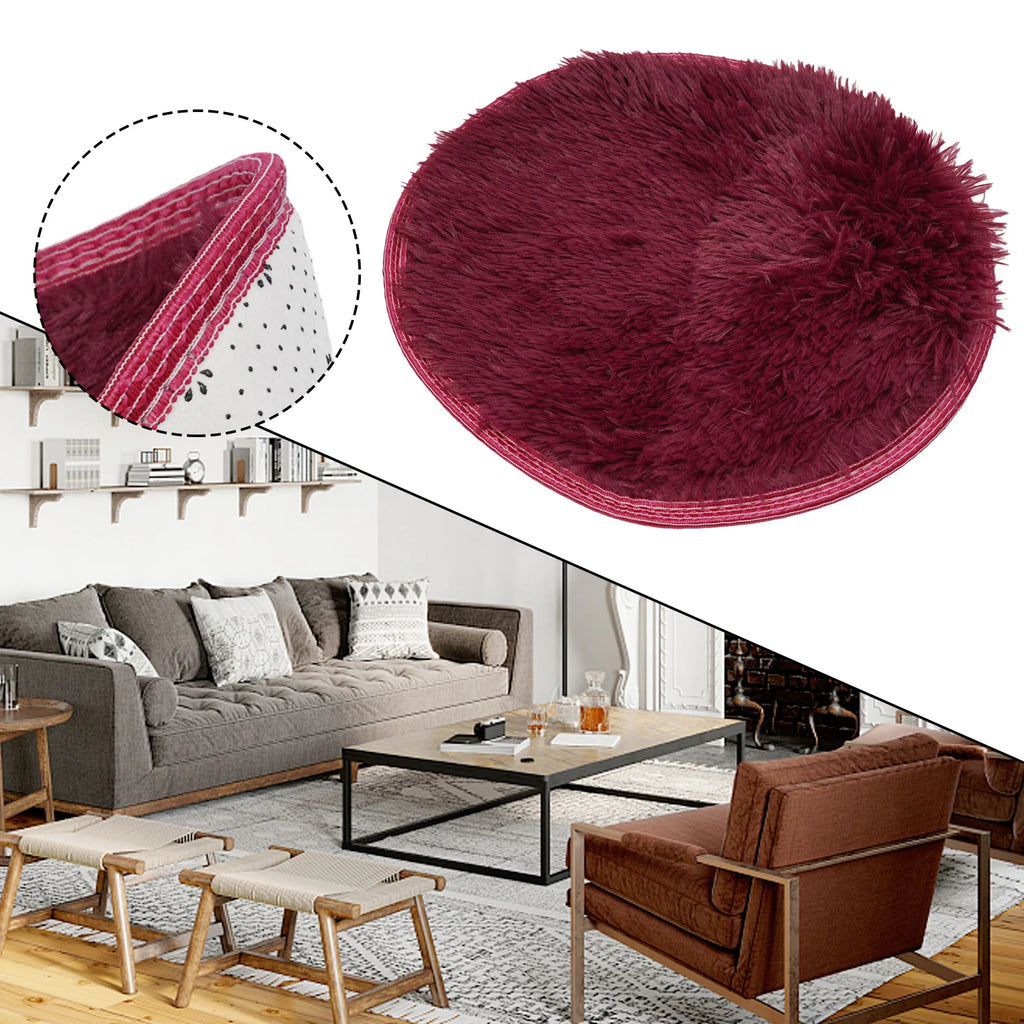 1pc home Rugs Large Shaggy Rug 40/60/80cm Super Soft Round Mat Living Room Bedroom Carpet Multi Color Select For Home Decor