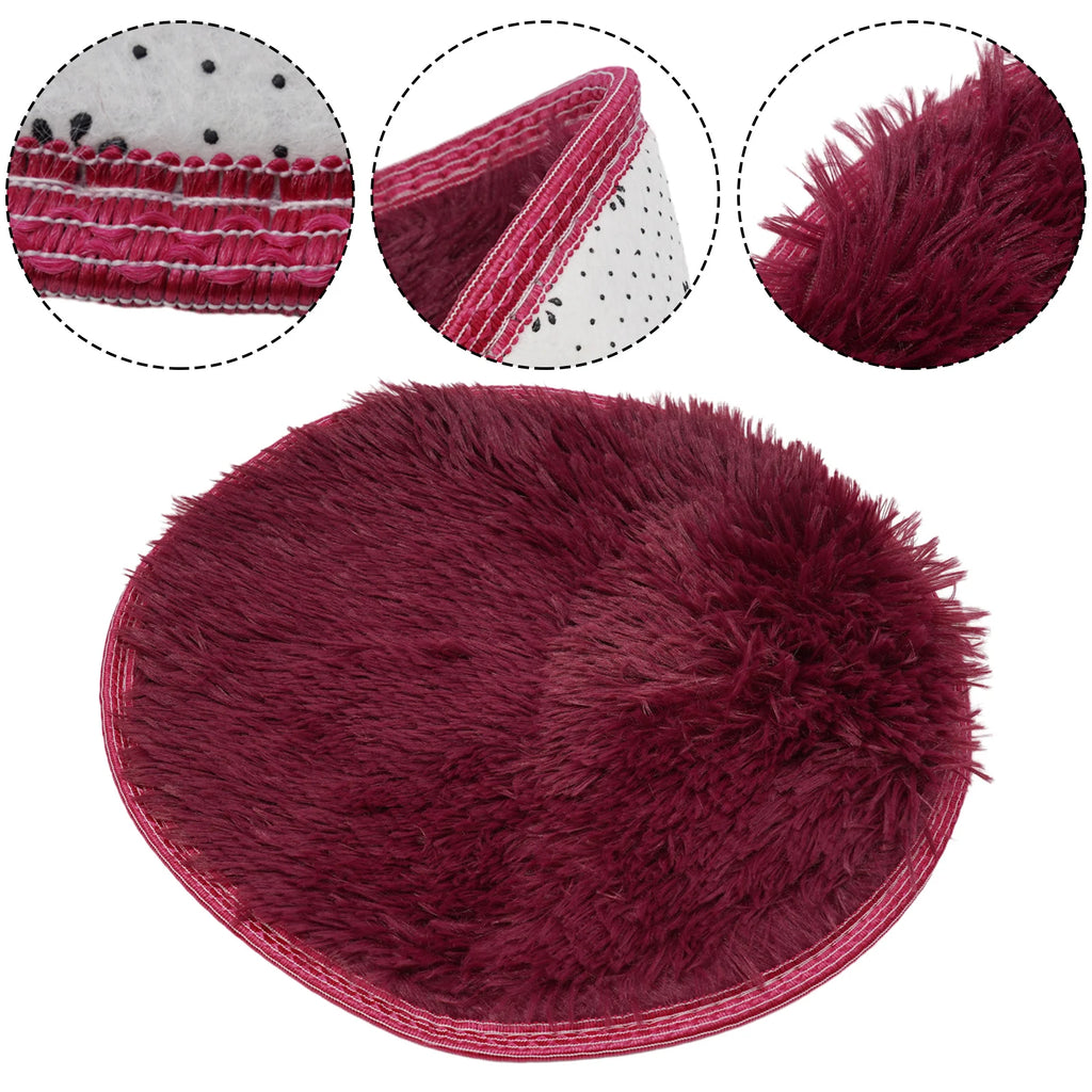 1pc home Rugs Large Shaggy Rug 40/60/80cm Super Soft Round Mat Living Room Bedroom Carpet Multi Color Select For Home Decor