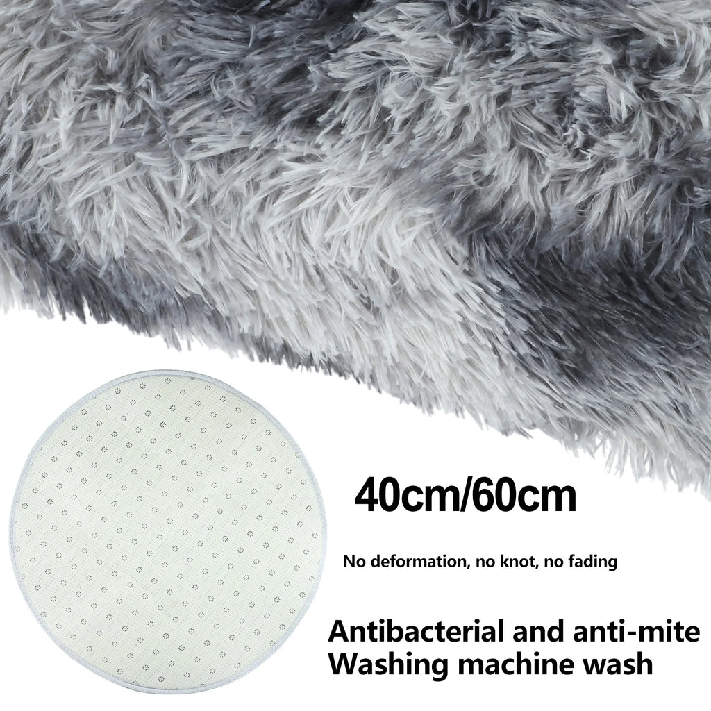 Cute Non-slip Round Soft Shaggy Rug Modern Round Rugs For Kids Bedroom Fluffie Shaggy Round Rugs For Baby Room Decoration Salon