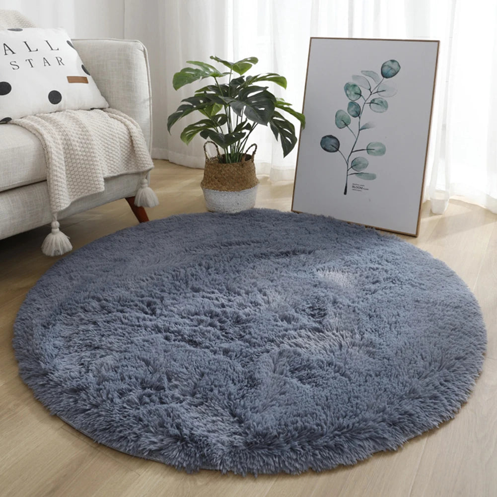 1pc home Rugs Large Shaggy Rug 40/60/80cm Super Soft Round Mat Living Room Bedroom Carpet Multi Color Select For Home Decor