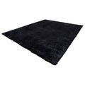 Indoor Plush Area Rugs, 8 X 10 Ft Soft Plush Carpet, Furry Shag Area Rugs For Living Room, Bedroom, Sunroom, Modern Home Decor Aesthetic, Non-Shedding, Non-Woven, Slip-Resistant, Black