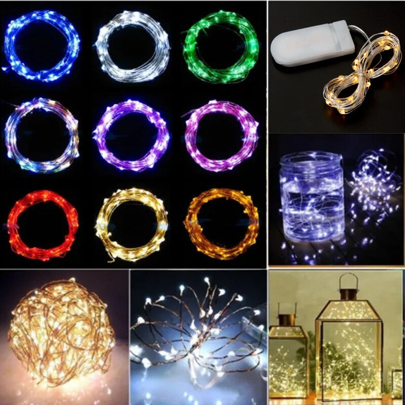 1-30x Fairy Lights Waterproof String Lights DIY Wedding Xmas Party Jars Crafts--Cold White 5M50 Lamp